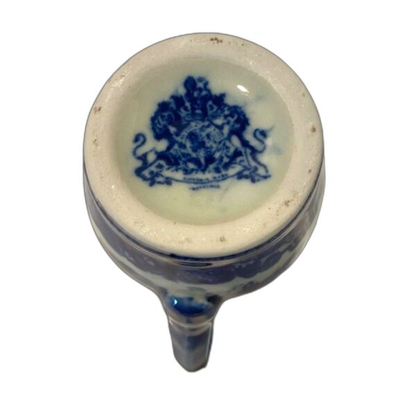 Victoria Ware Ironstone Flo Blue Transferware Pitcher Vintage (Reproduction) - Picture 4 of 4